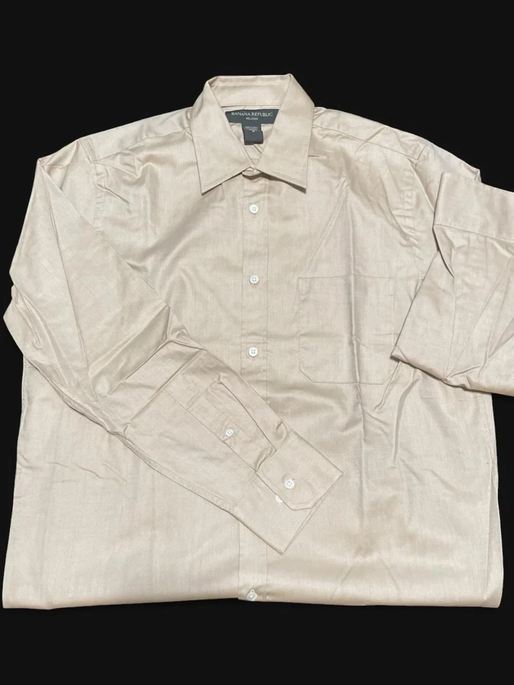 Banana Republic Men's Long-Sleeve Dress Shirt - Beige